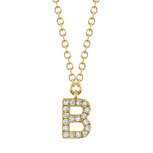 0.06CT DIAMOND NECKLACE - INITIAL B