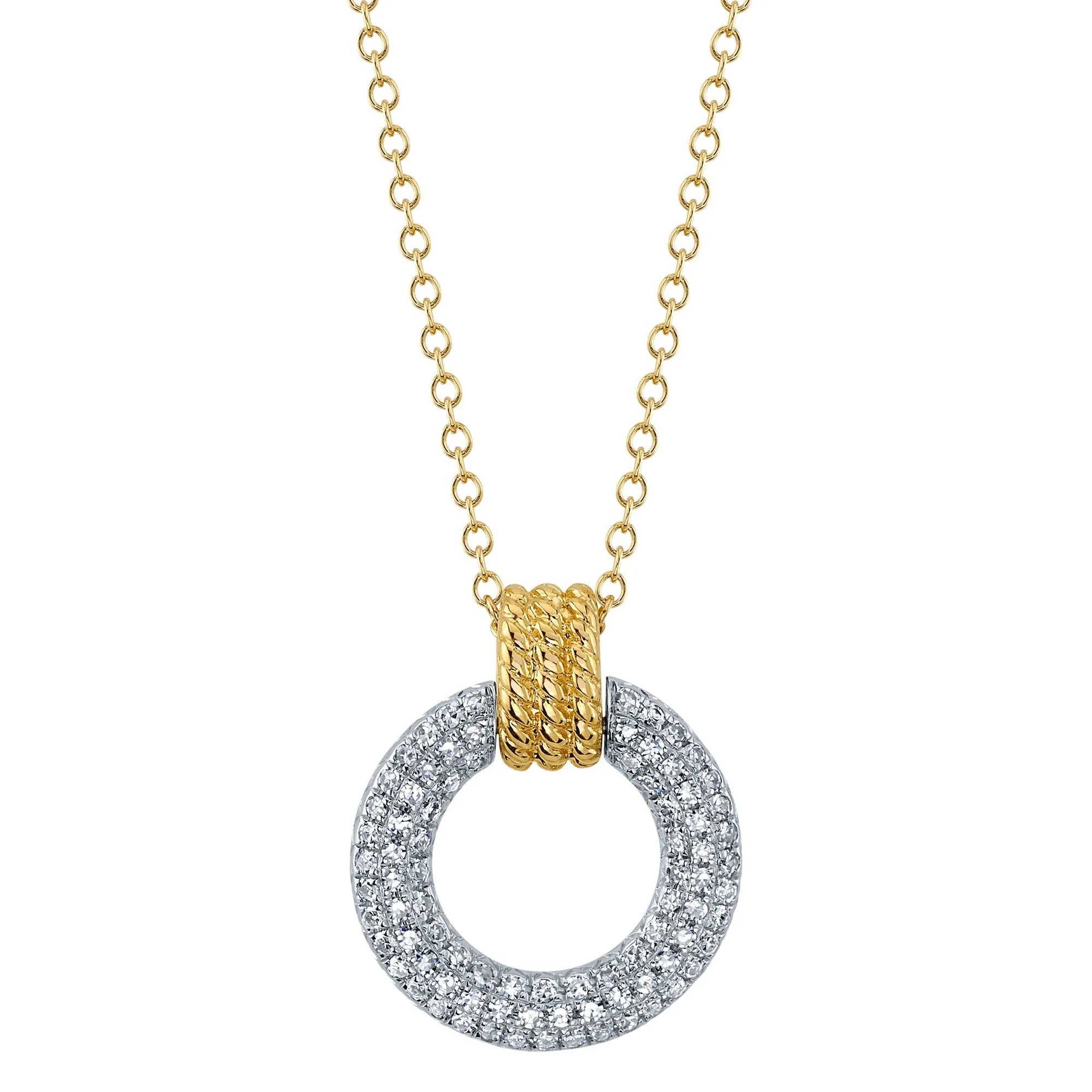 0.18CT DIAMOND CIRCLE NECKLACE