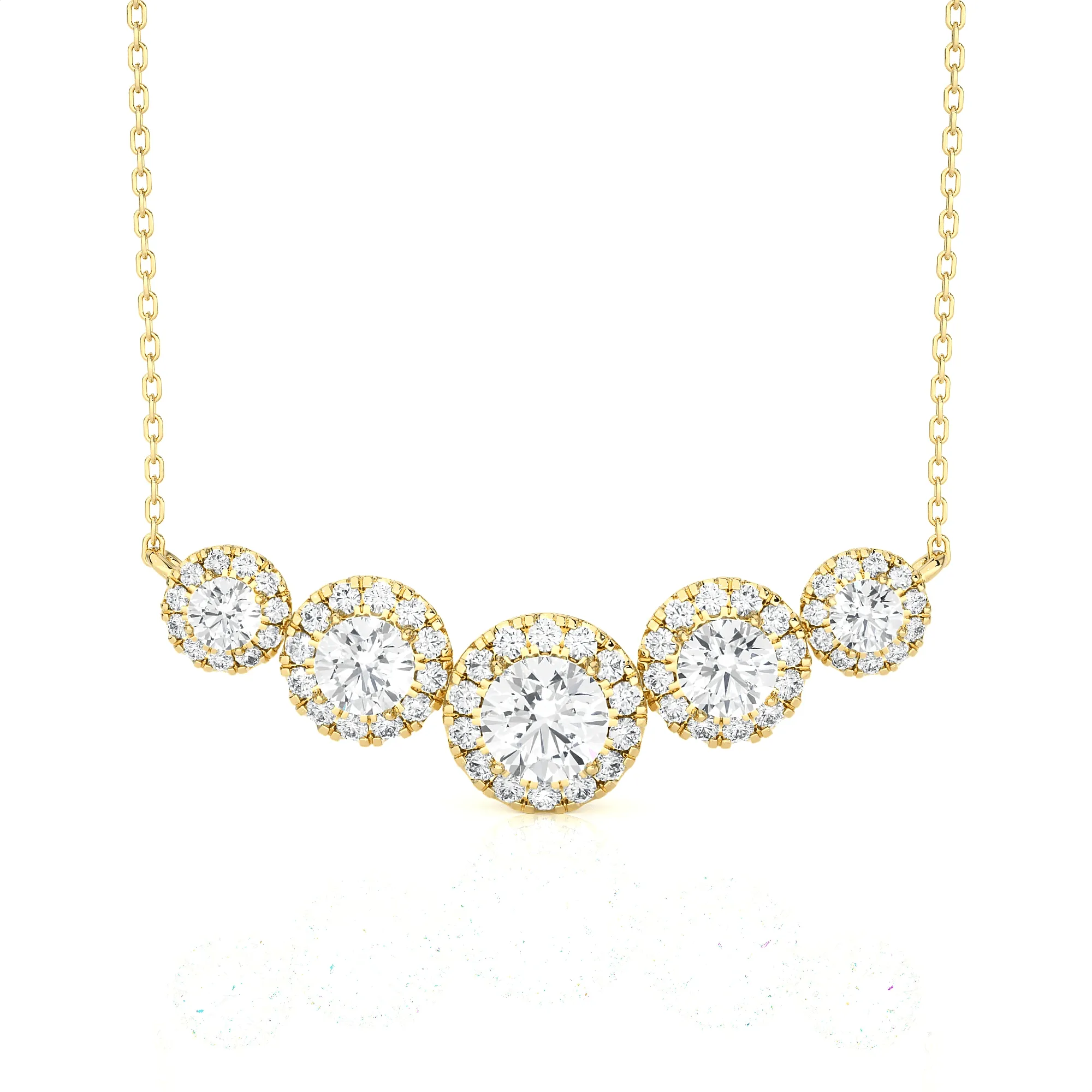 1 3/4  ctw Round Lab Grown Diamond Fashion Necklace