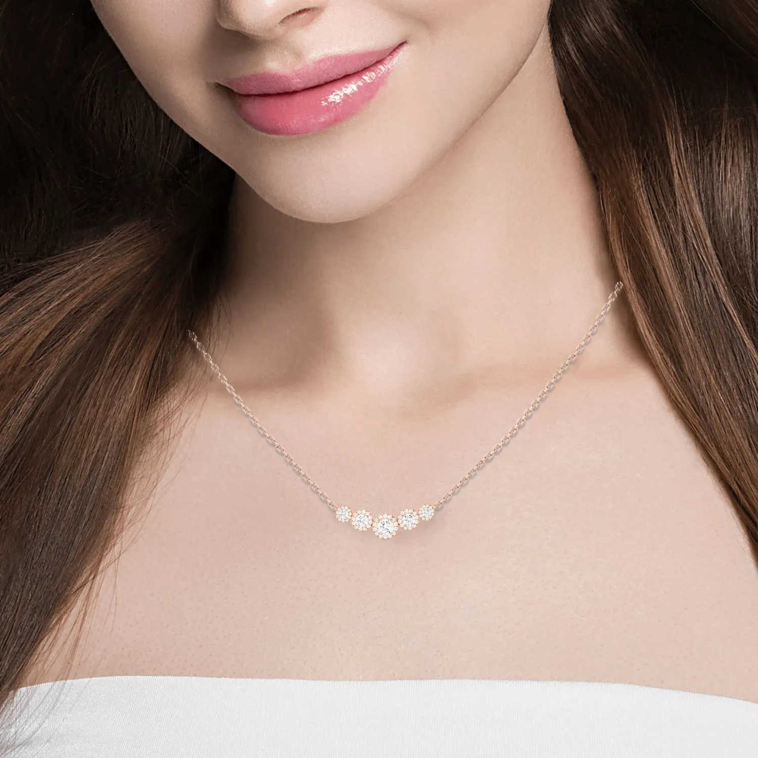 1 3/4  ctw Round Lab Grown Diamond Fashion Necklace