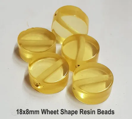 10 Pcs Pack Size about 18x8mm Wheel Shape Resin Beads Limited Quantity