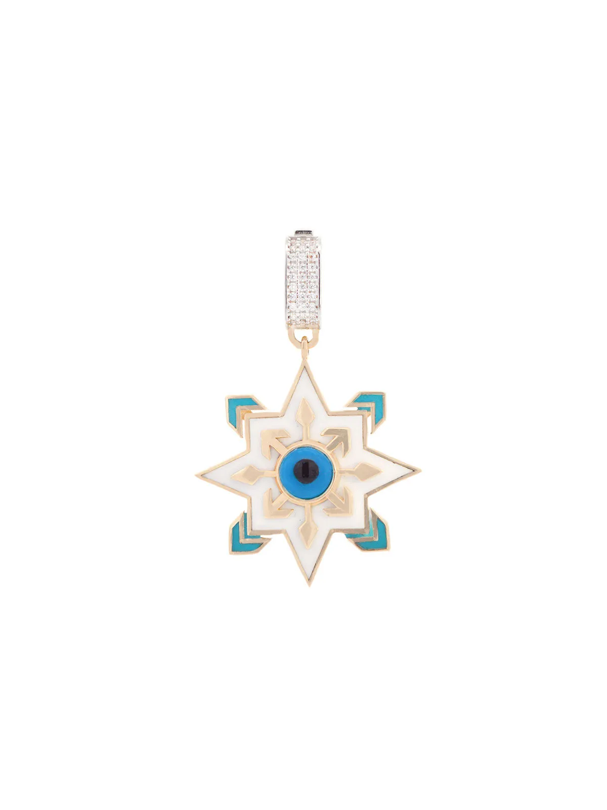 14K Gold Evil Eye Star Pendant