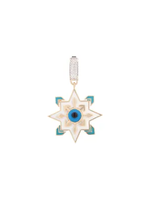 14K Gold Evil Eye Star Pendant