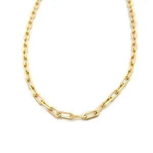 14K-gold-filled paperclip necklace - 16"