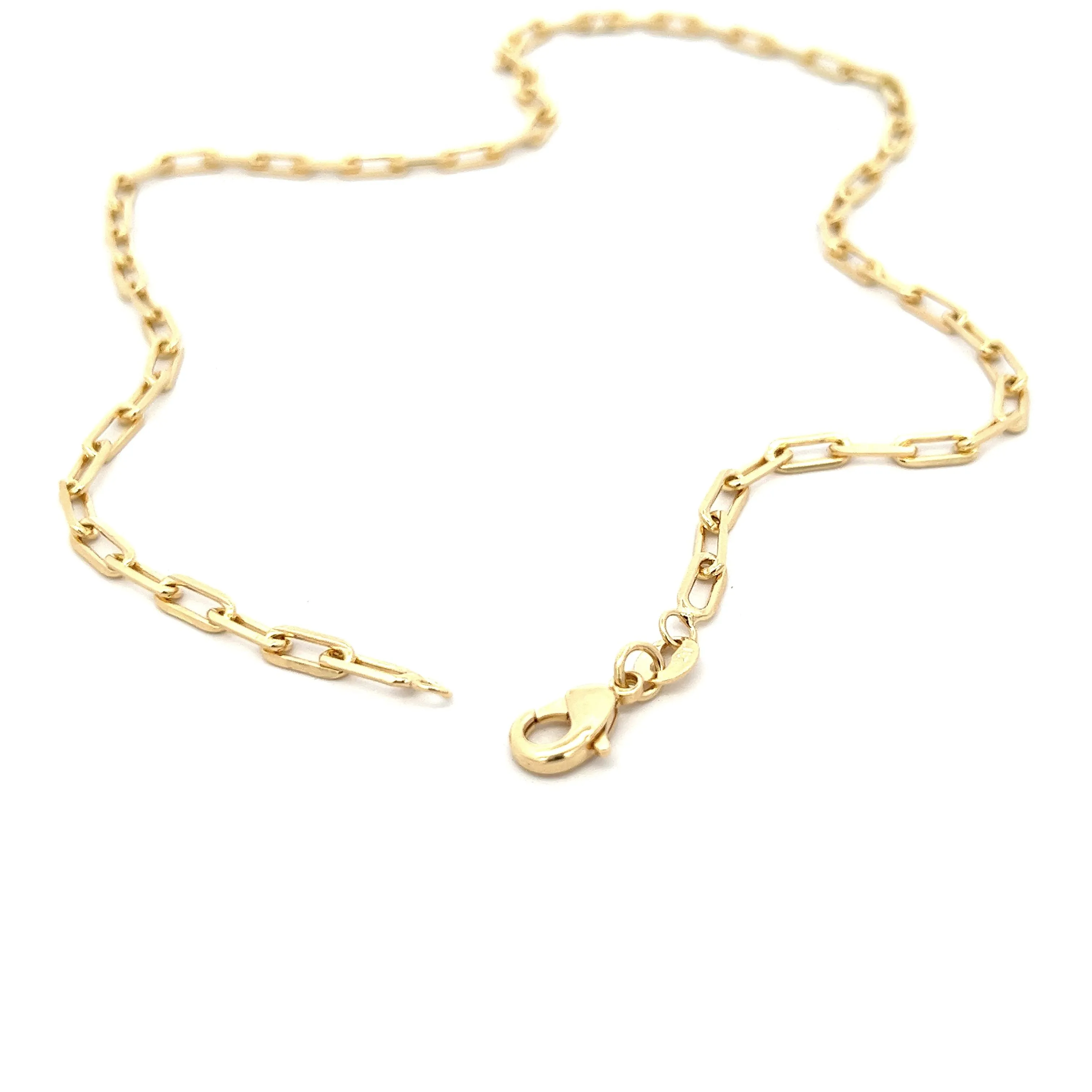 14K-gold-filled paperclip necklace - 16"