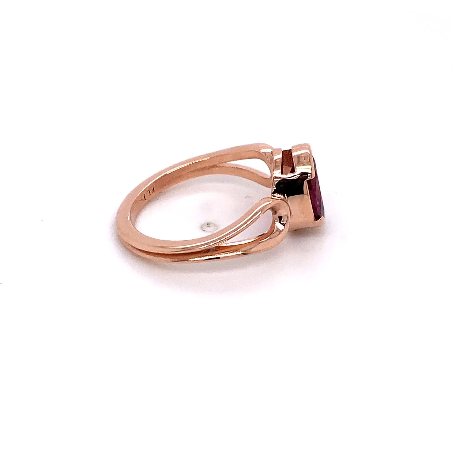 14k Rose Gold Rhodolite Garnet Ring