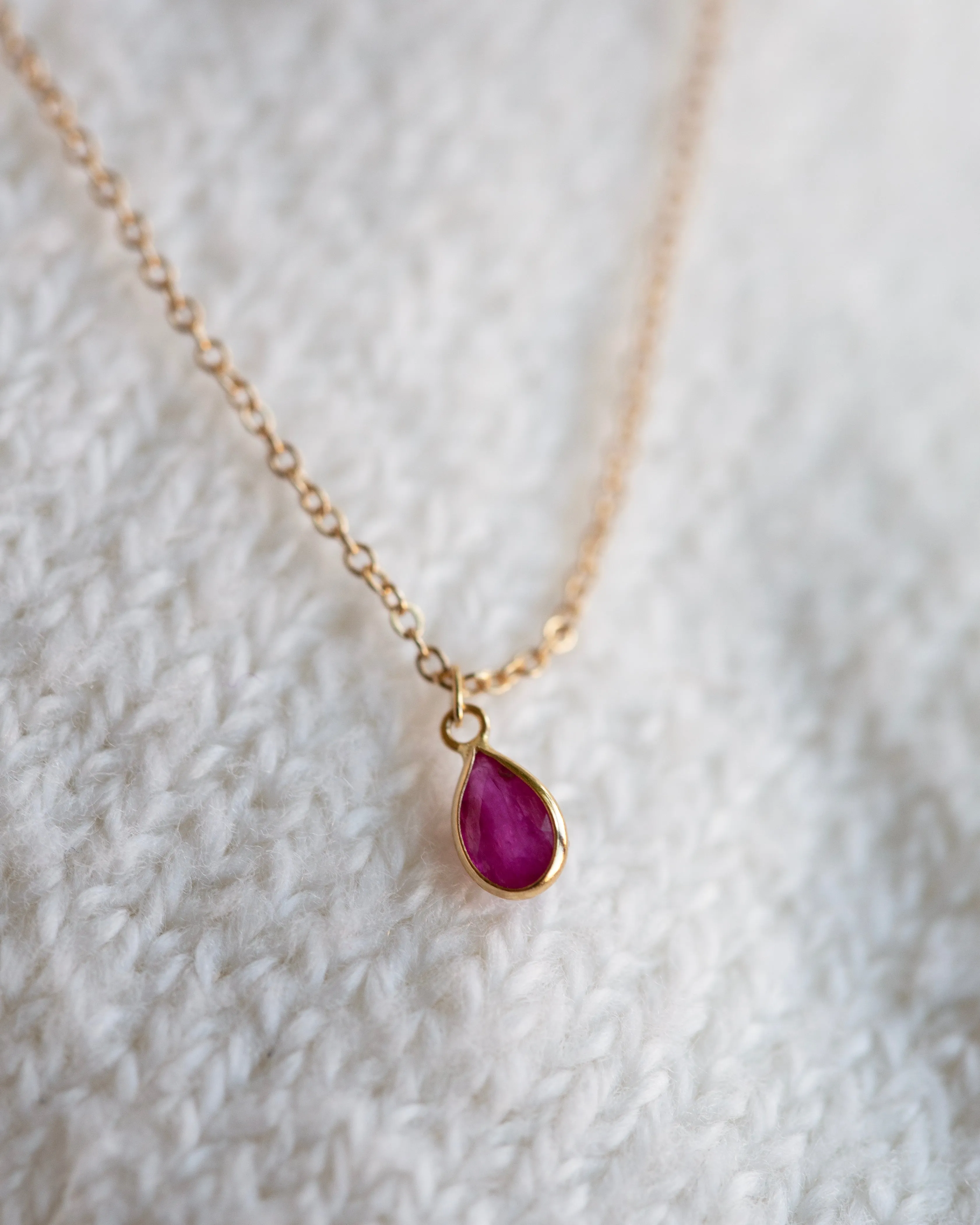 14k Ruby Necklace