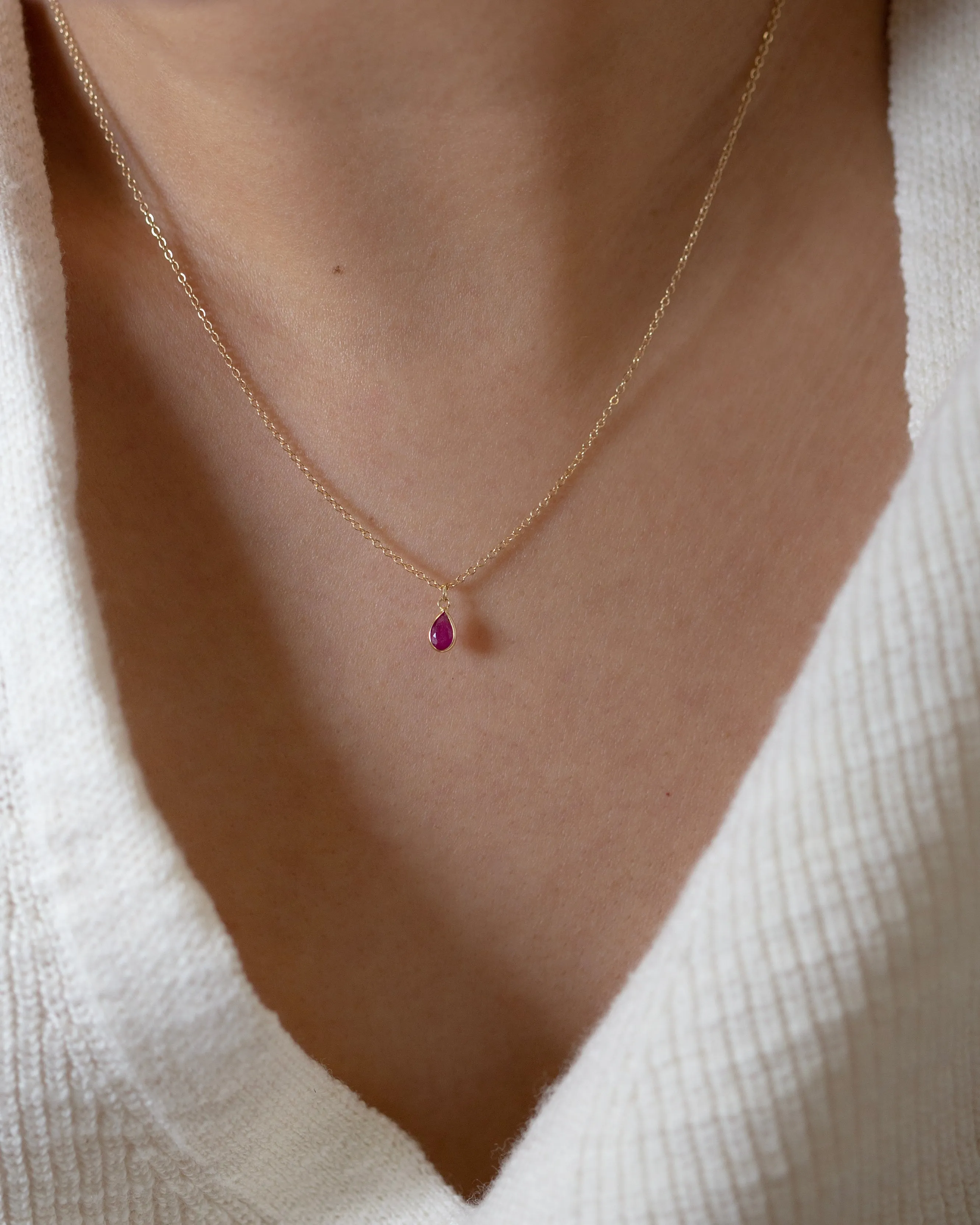 14k Ruby Necklace