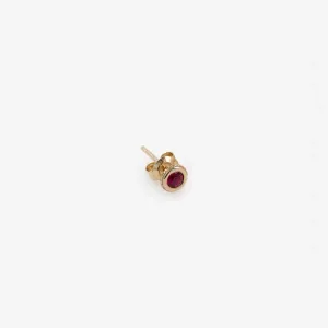 14Kt Small Gemstone Earring