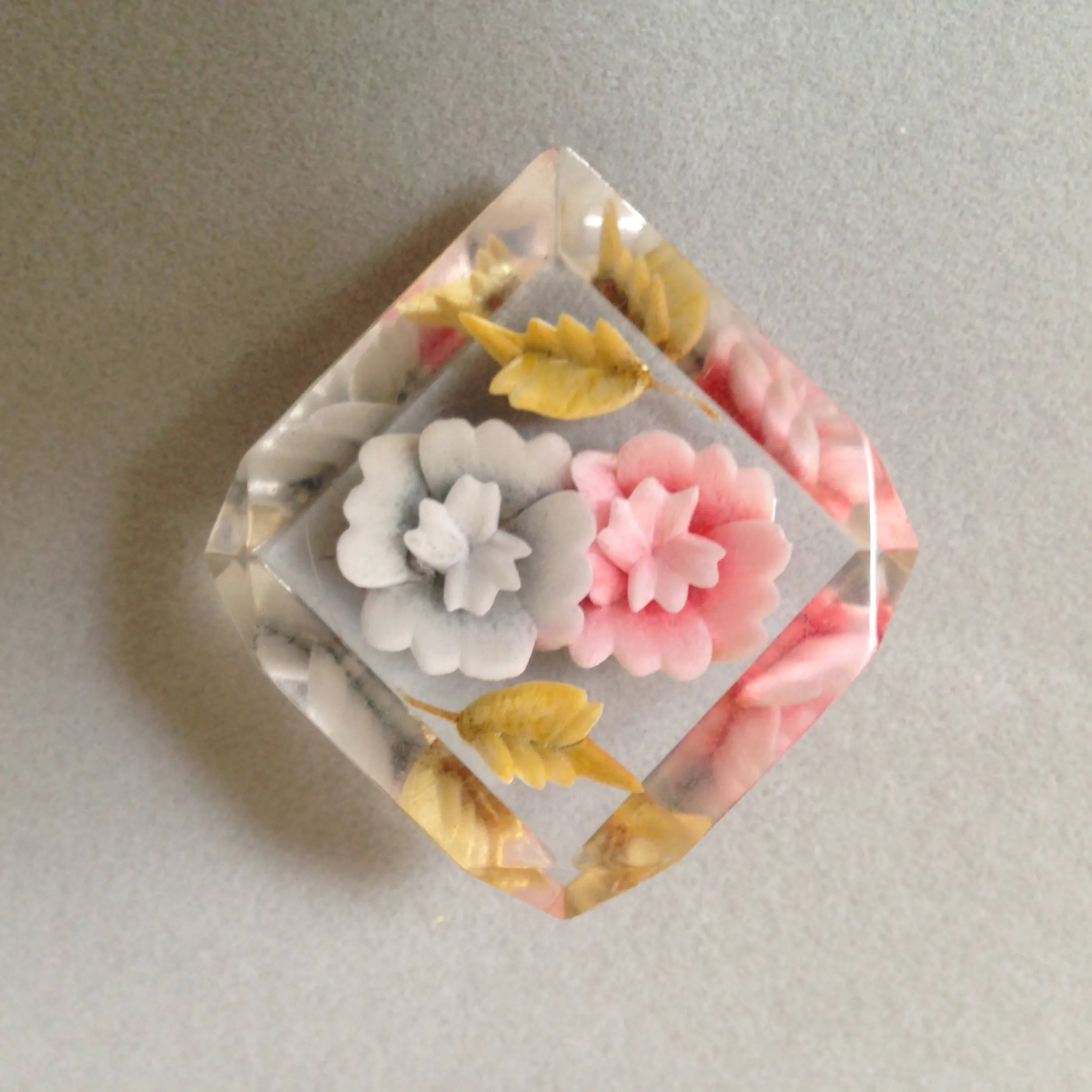 1950's lucite brooch