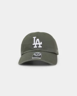 47 Brand Los Angeles Dodgers 47 Clean Up Strapback Moss