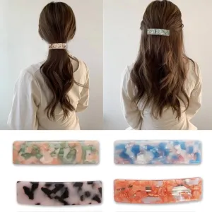 7.5*2 Korean Color Ponytail Clip Small Spring Clip Student Half Clip One Word Top Clip Horizontal Clip Hairpin Hairpin Hairpin