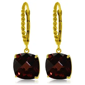 9 Carat 14K Solid Yellow Gold Dakota Garnet Earrings