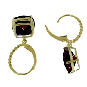 9 Carat 14K Solid Yellow Gold Dakota Garnet Earrings