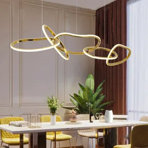 Abstract 5 Ring Dining Chandelier