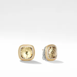 Albion® Stud Earrings with 18K Gold and Champagne Citrine