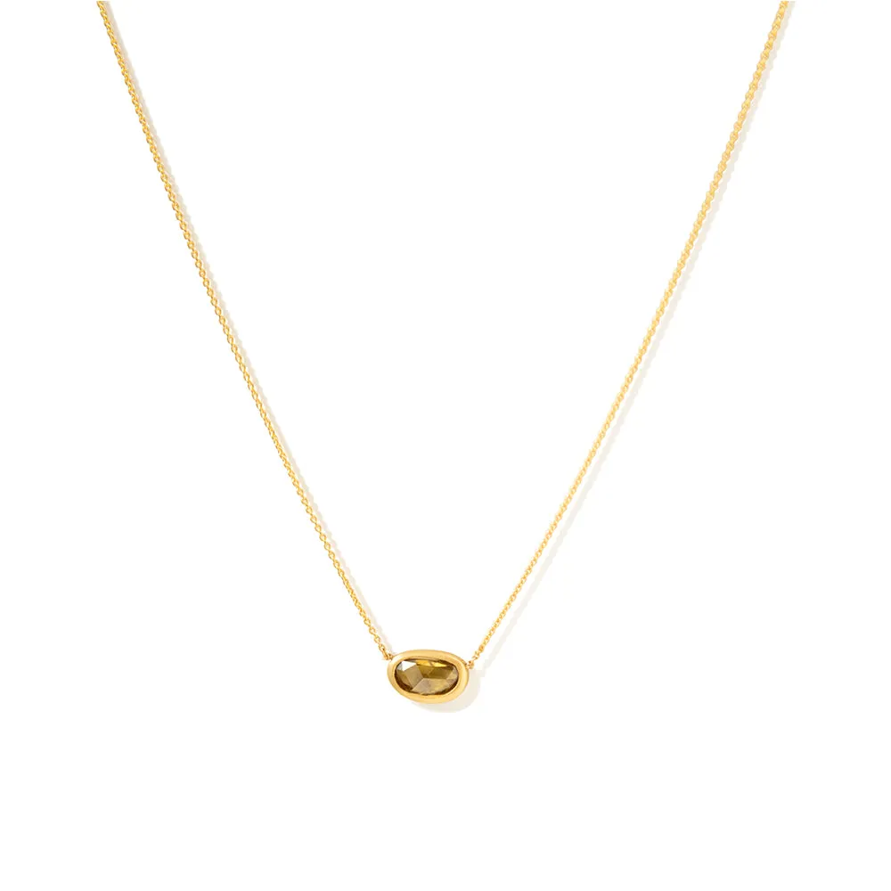 amorphous champagne diamond necklace