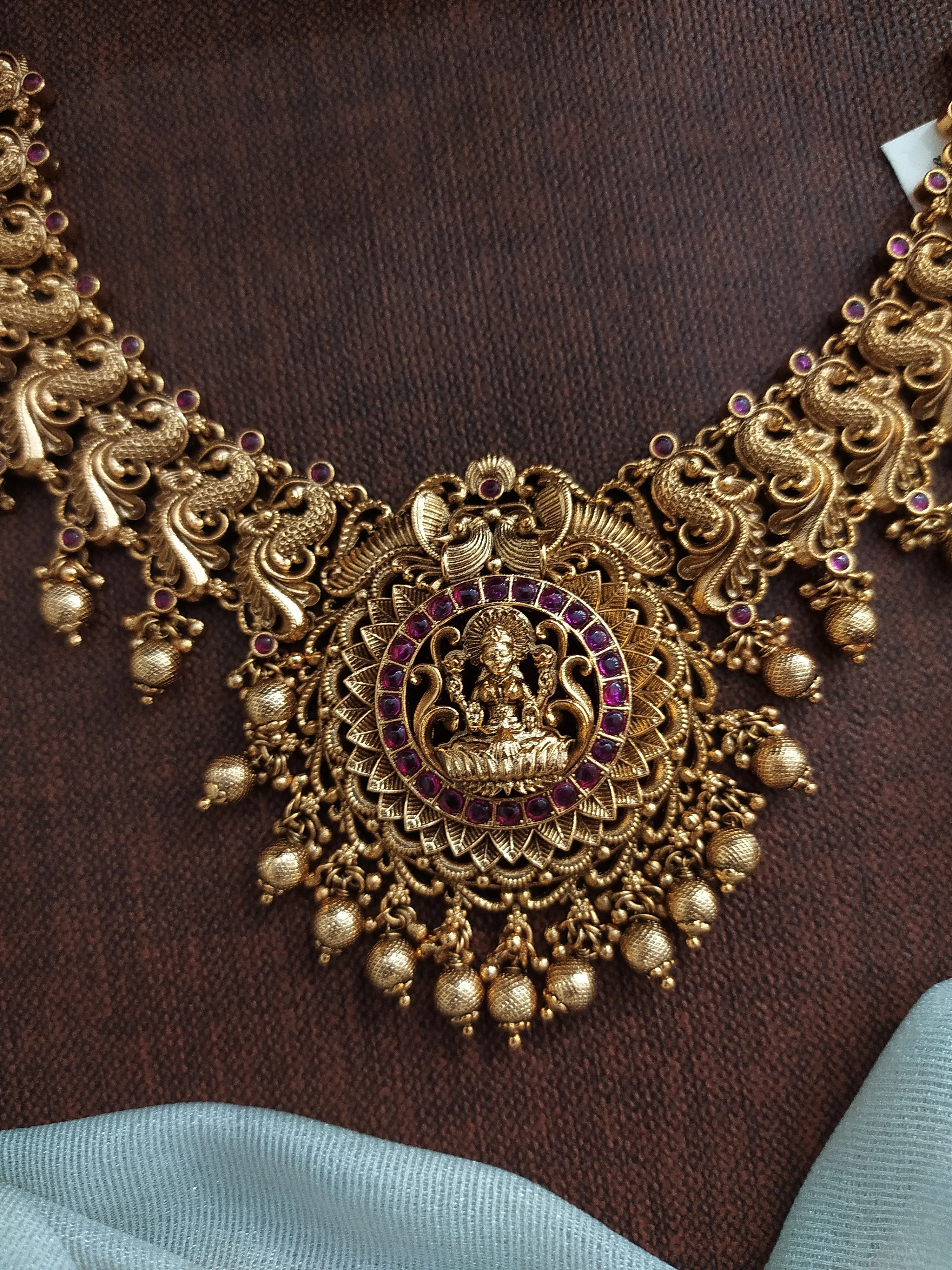 Antique Lakshmi Necklace with Jhumki