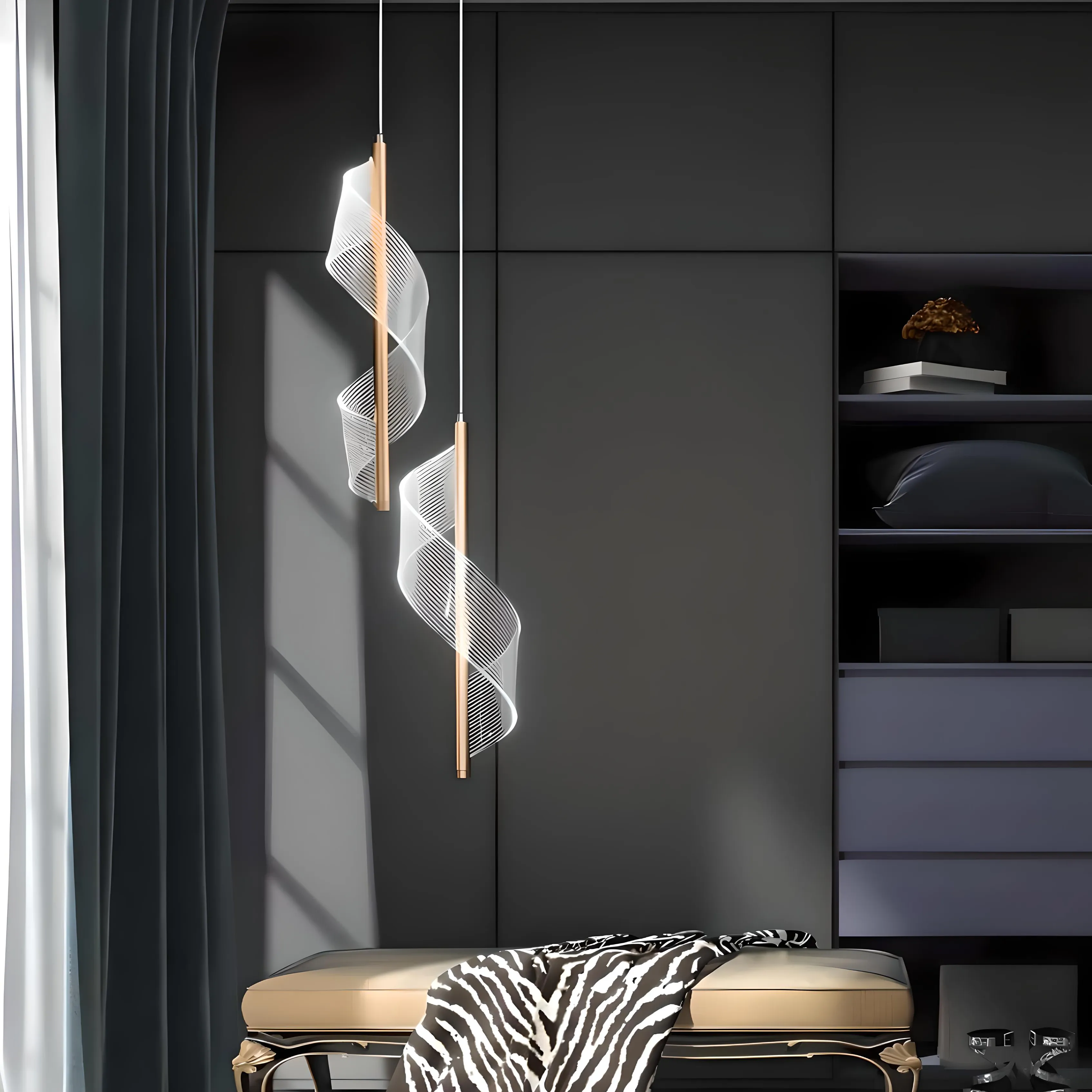 Arendal - Sleek Bedside Chandelier