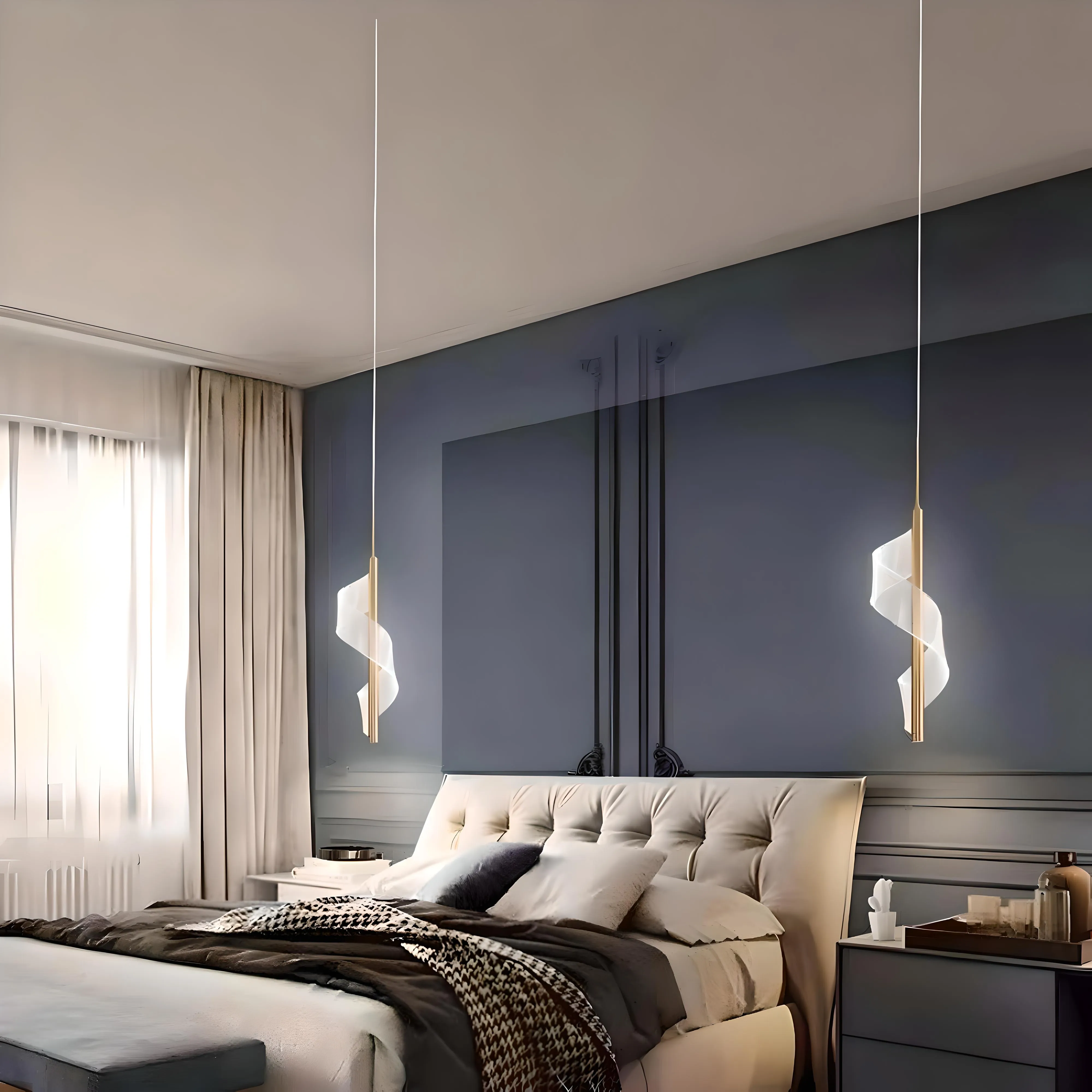 Arendal - Sleek Bedside Chandelier