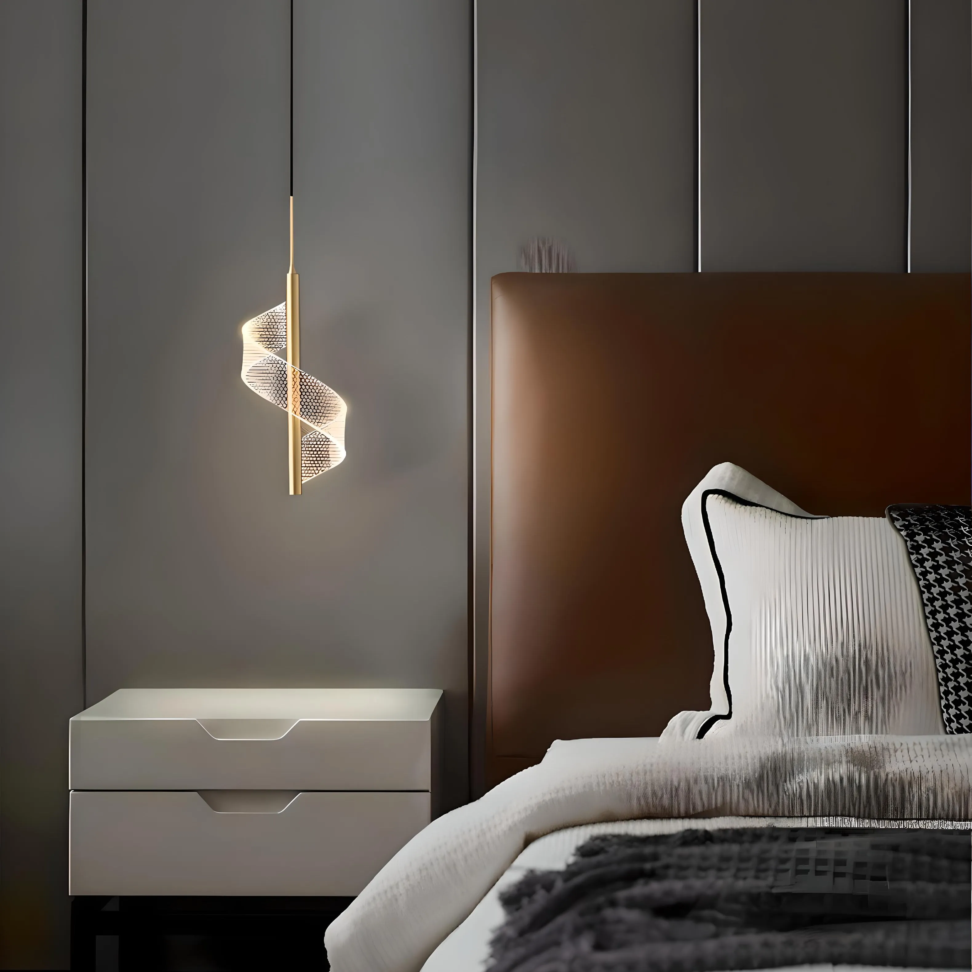 Arendal - Sleek Bedside Chandelier