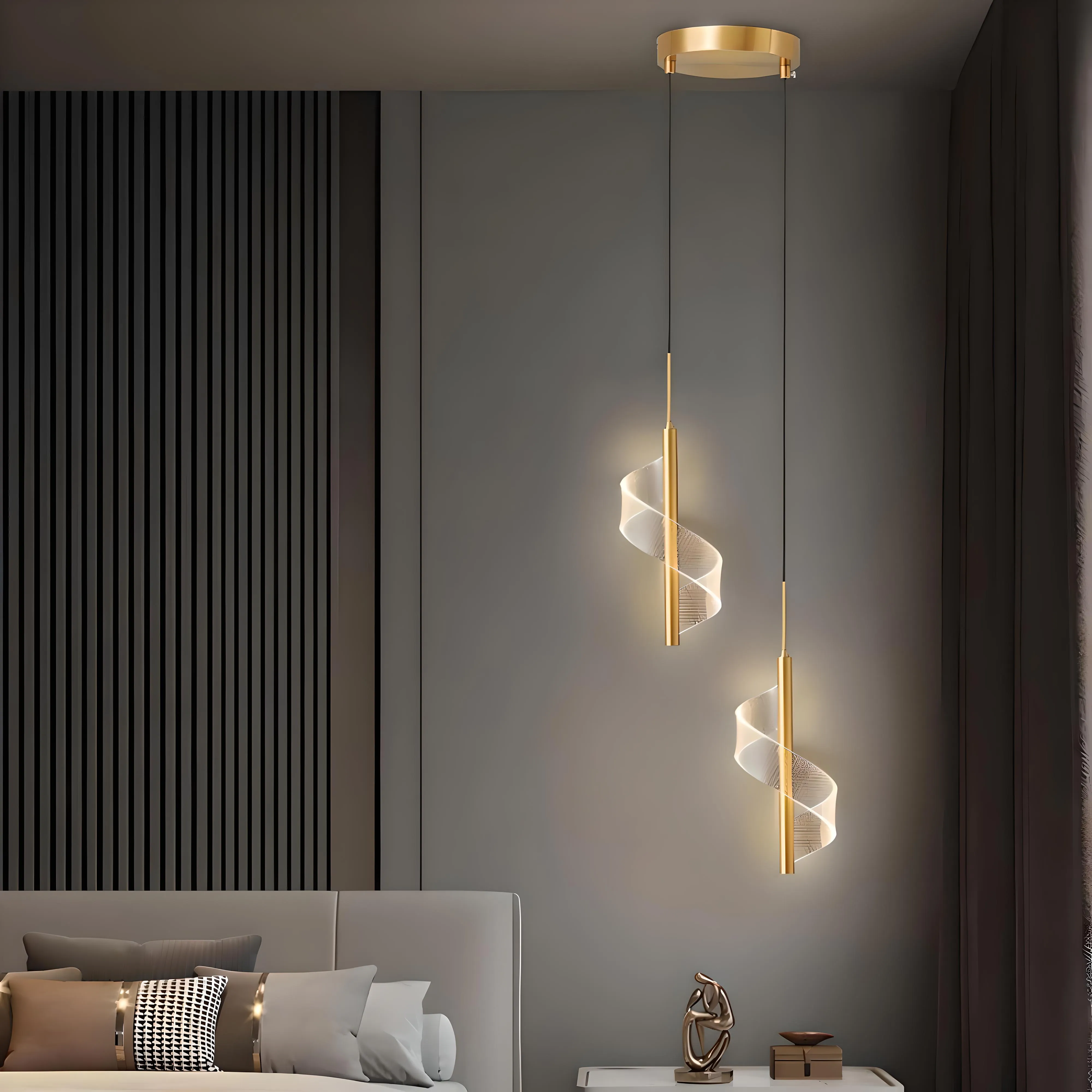 Arendal - Sleek Bedside Chandelier