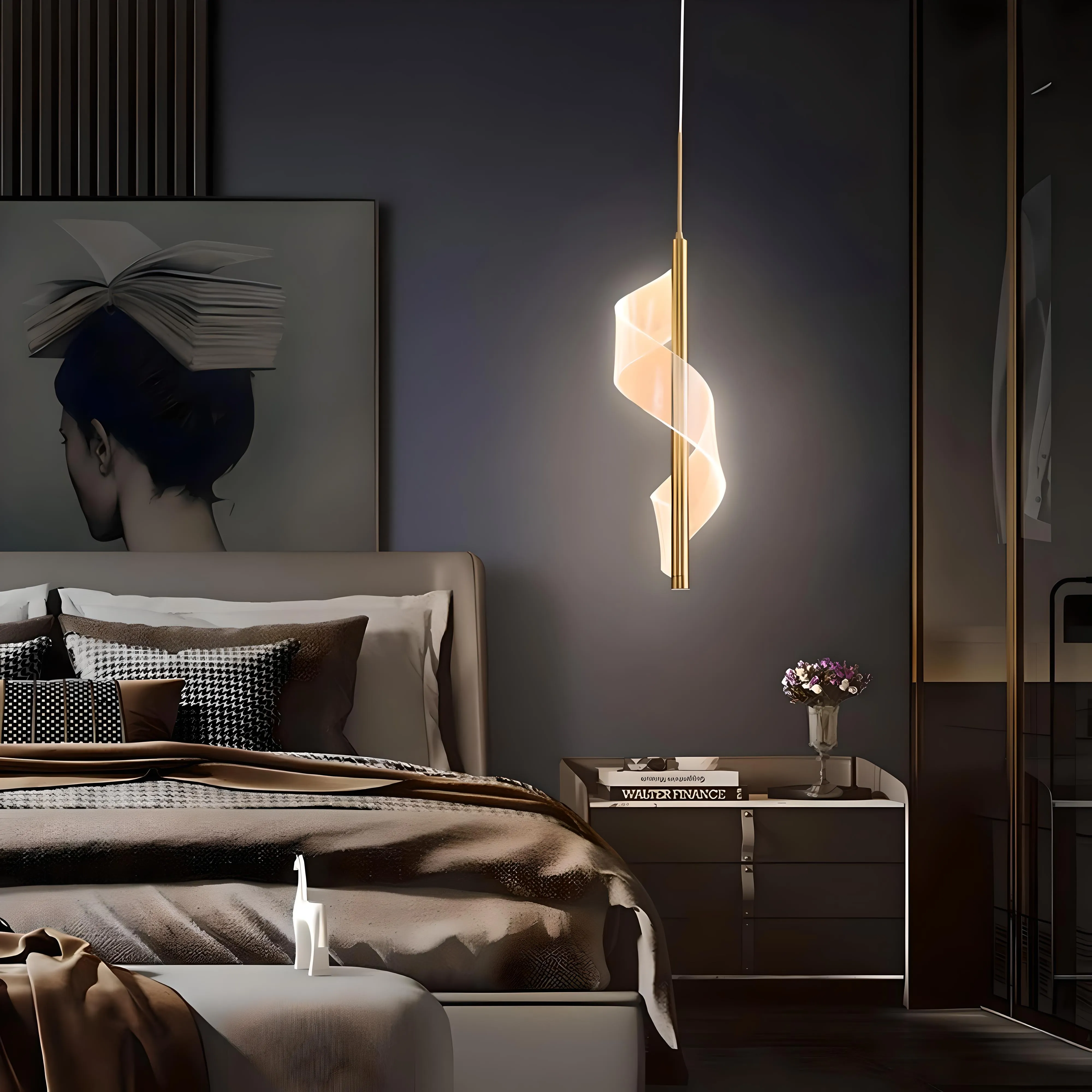 Arendal - Sleek Bedside Chandelier