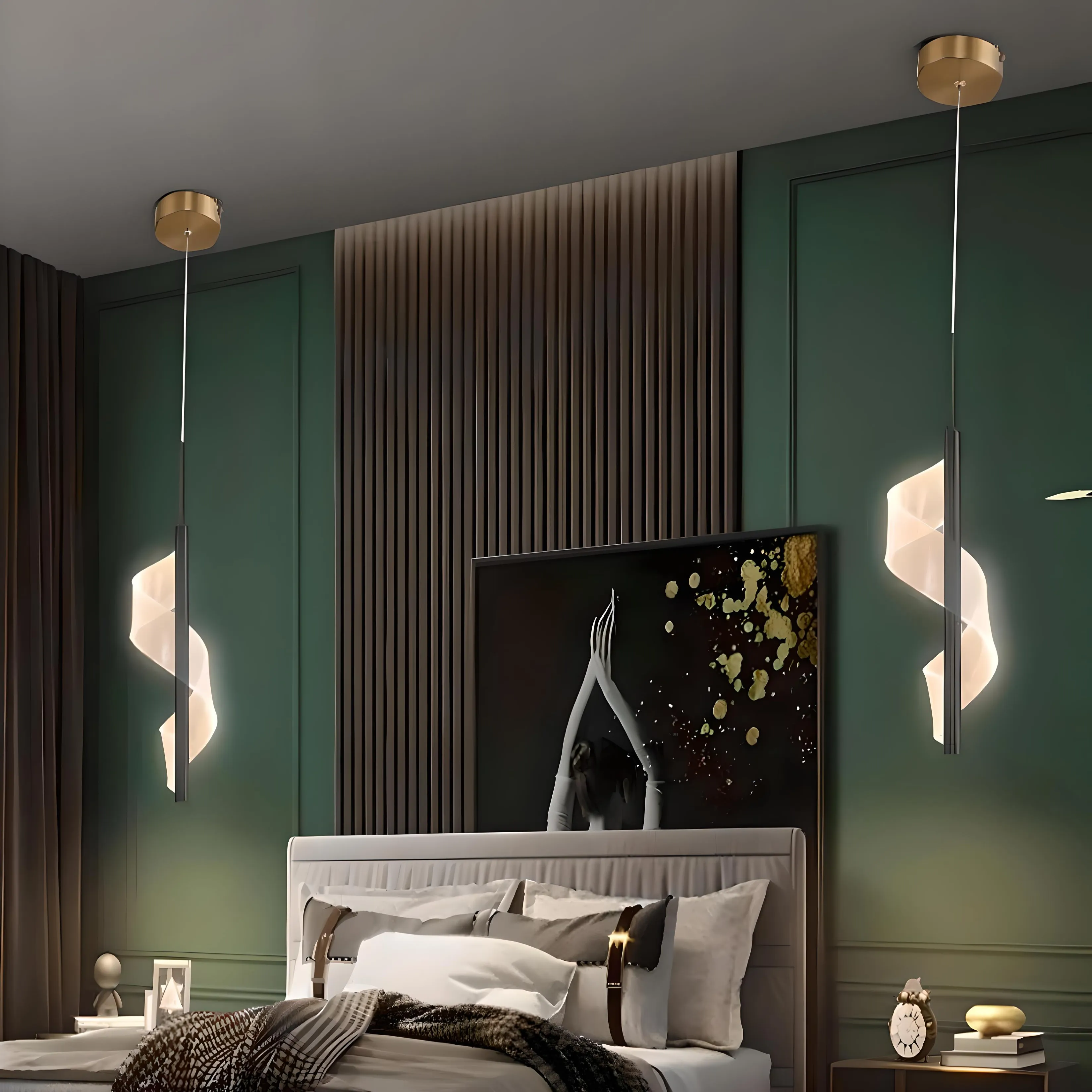 Arendal - Sleek Bedside Chandelier