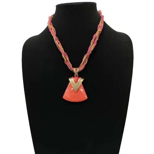 Artisan Gemstone Necklace with Pendant - Unique Gift for Mom or Wife