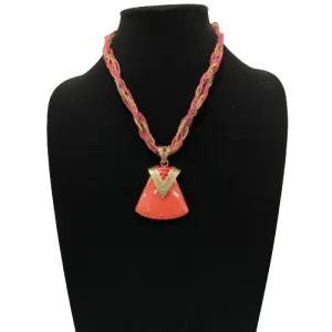 Artisan Gemstone Necklace with Pendant - Unique Gift for Mom or Wife