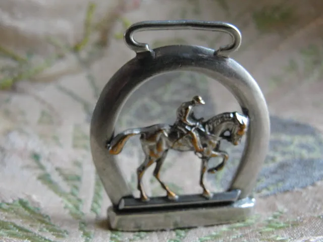 BEAUTIFUL Victorian Detailed Figural Horse Fob Jockey Horse Racing Equestrian Watch Fob Pendant Antique Jewelry Jewellery