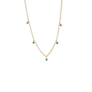 Billie Turquoise Necklace, Gold Vermeil