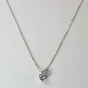 'Birks' Blue Solitaire Diamond Necklace | 0.53ct | 18" |