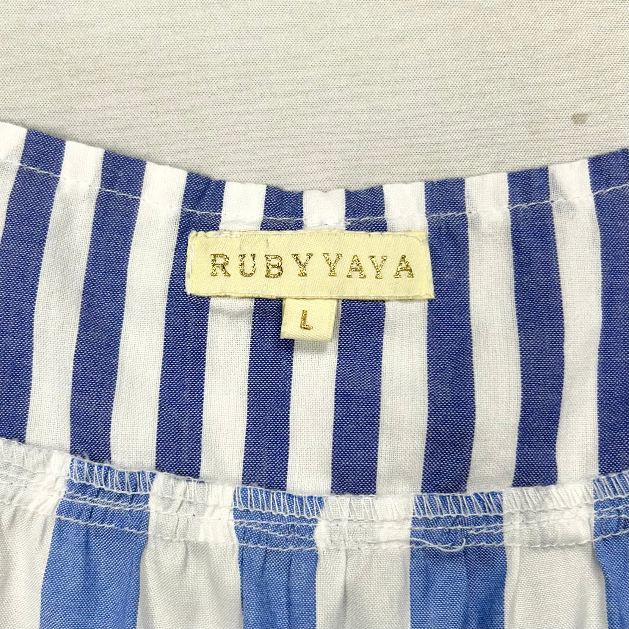 Blue & White Dress Casual Maxi By Ruby Yaya, Size: L