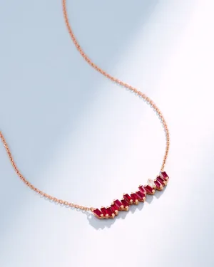 Bold Ruby Bar Pendant