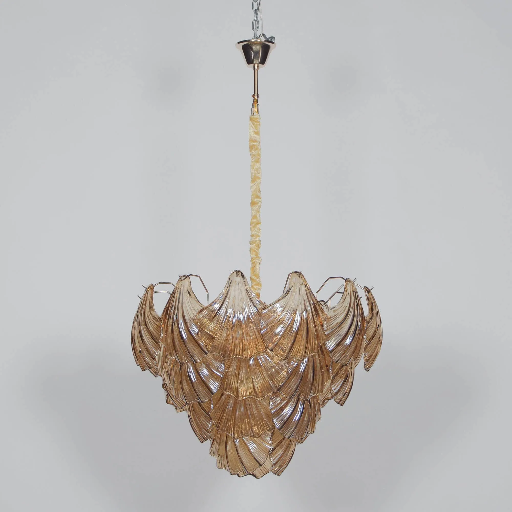 Brassica Modern Glass Leaf Chandelier