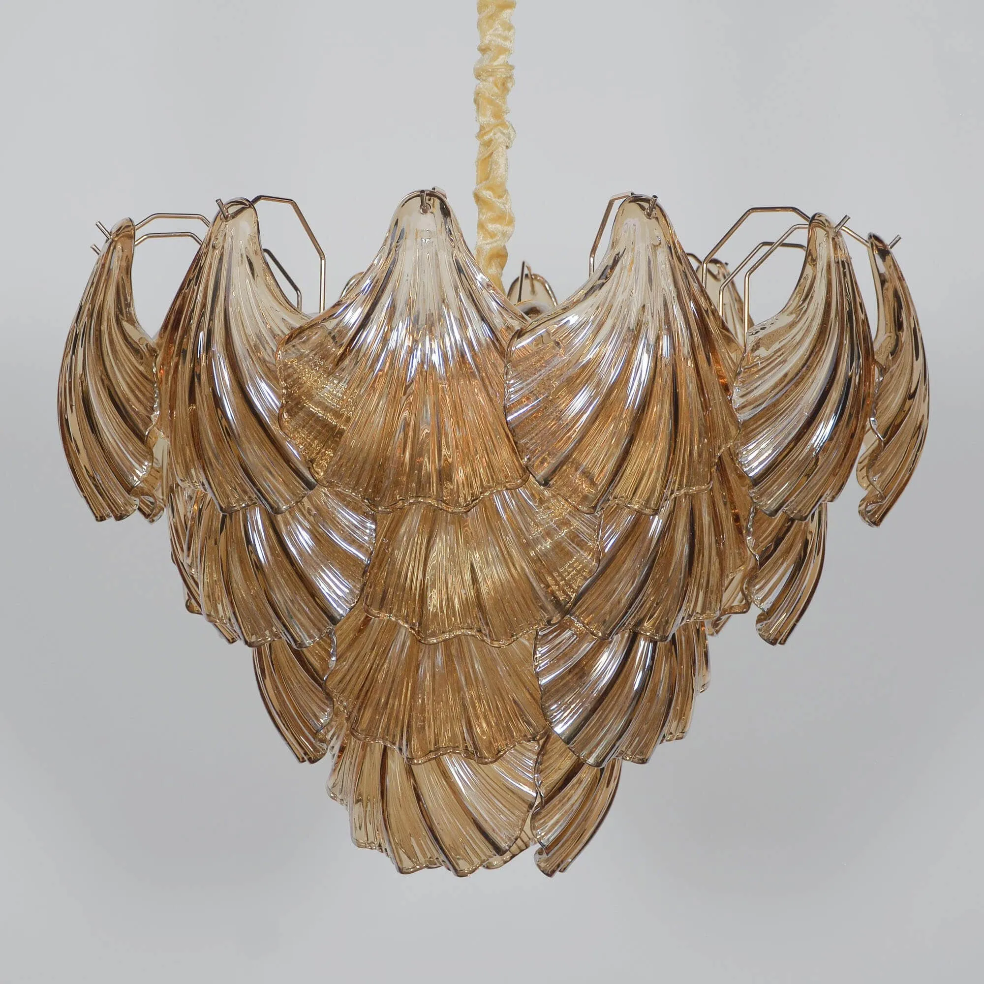 Brassica Modern Glass Leaf Chandelier