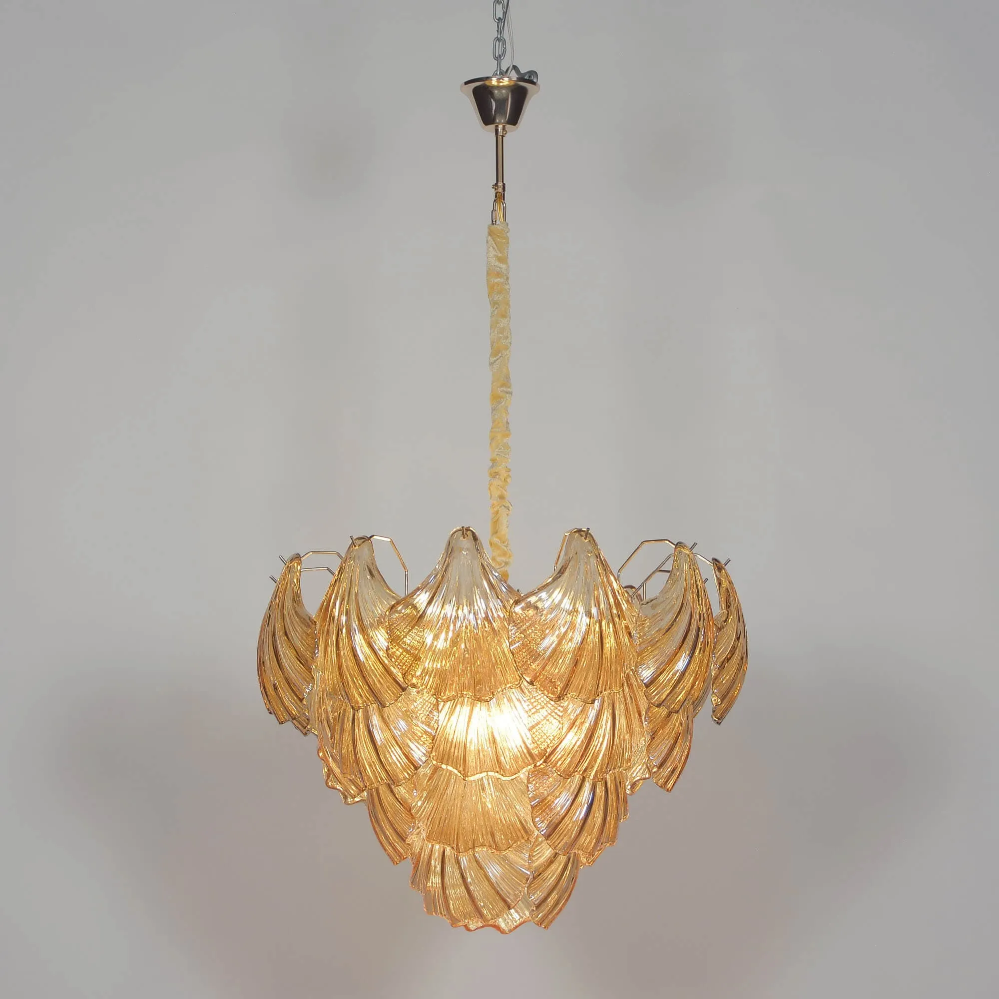 Brassica Modern Glass Leaf Chandelier