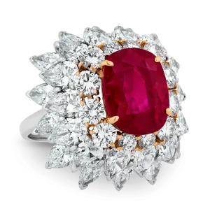 Bulgari Burma Ruby and Diamond Ring, 8.18 Carats