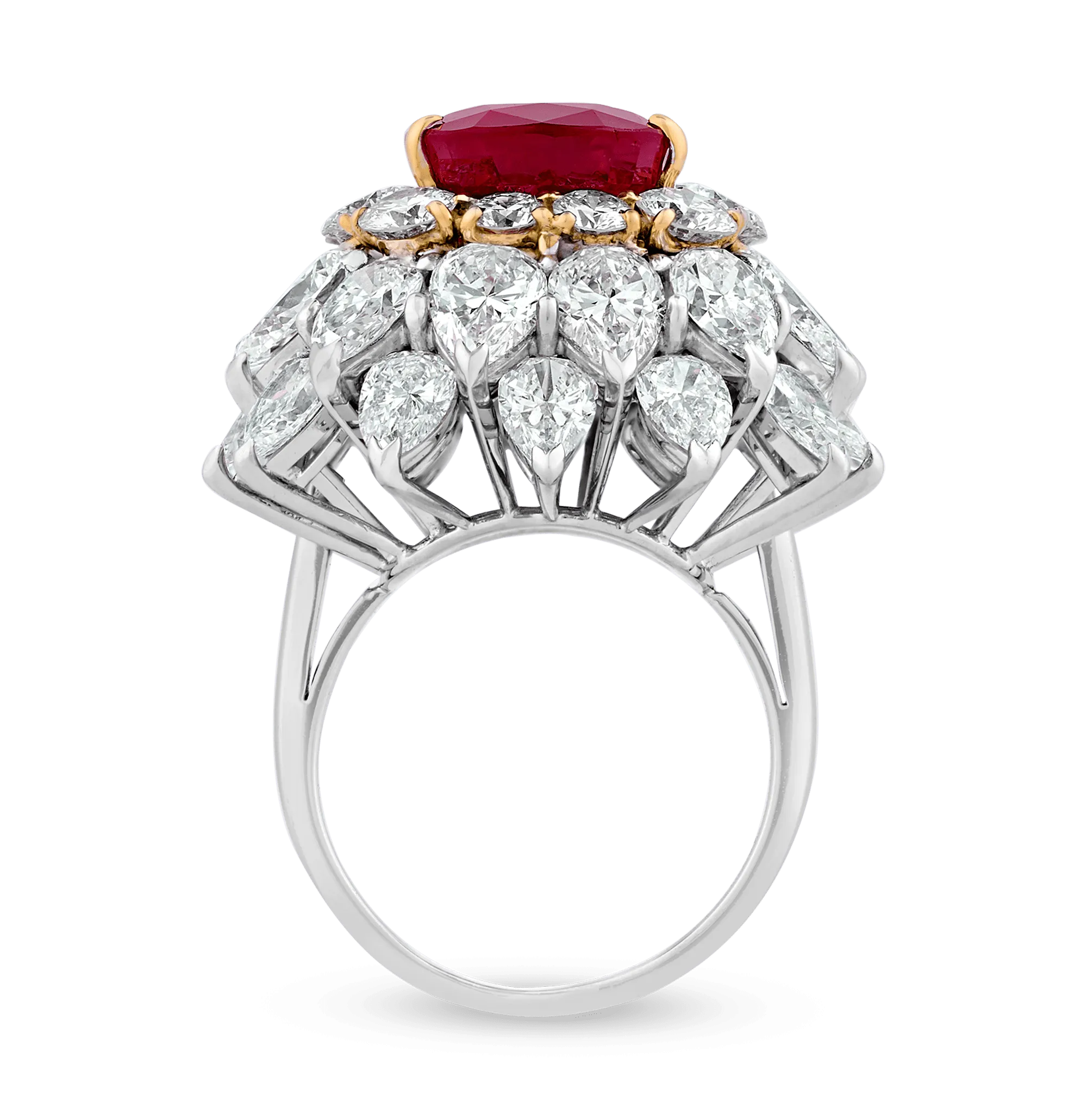 Bulgari Burma Ruby and Diamond Ring, 8.18 Carats