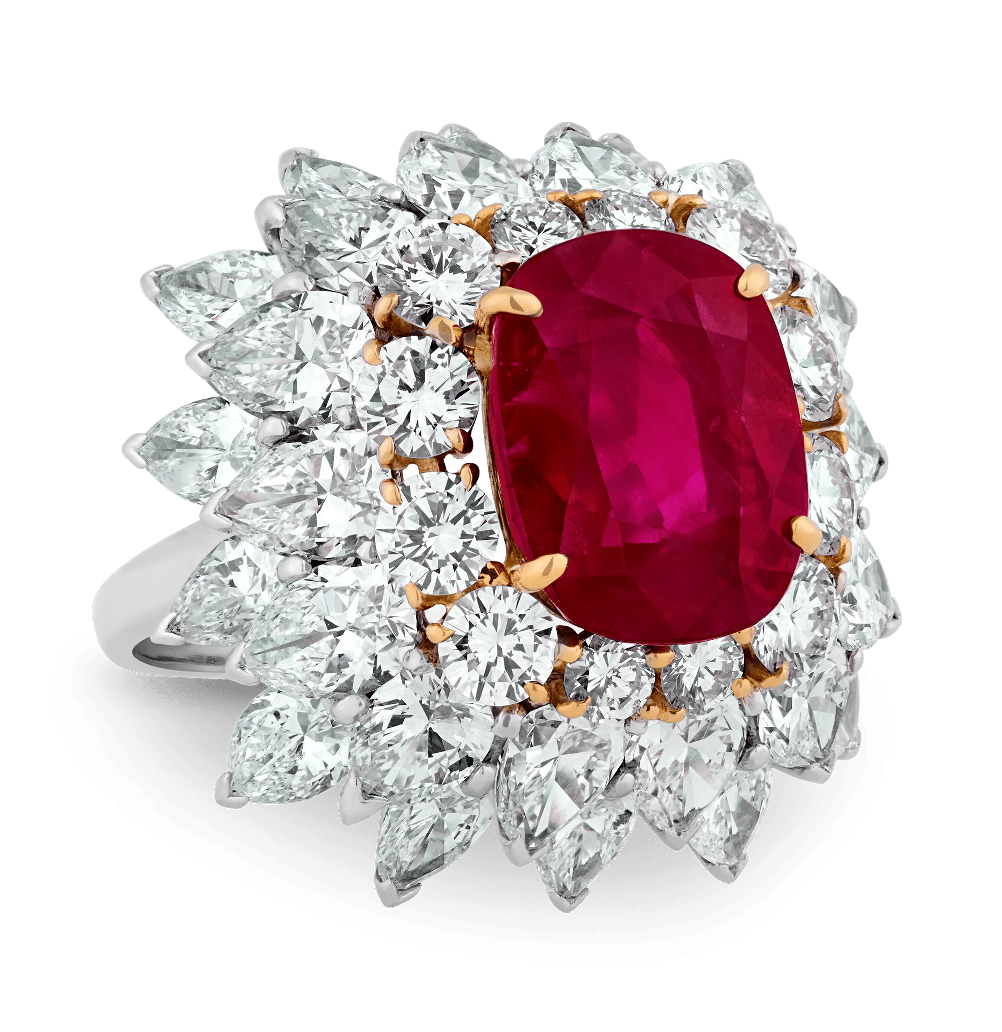 Bulgari Burma Ruby and Diamond Ring, 8.18 Carats