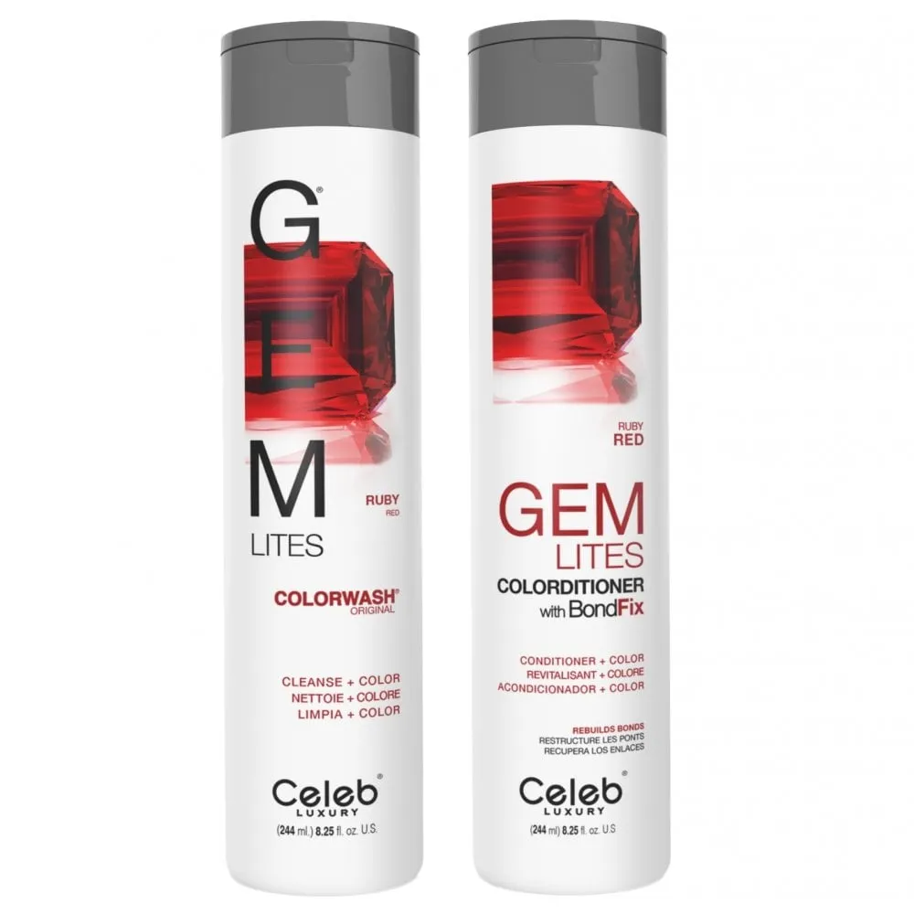 Celeb Luxury Gem Lites Color Wash Original Ruby & Colorditioner Twin 2 x 244ml