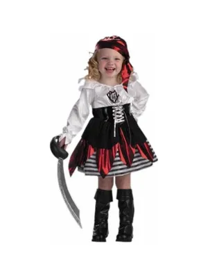 Child's Petite Pirate Girl Costume