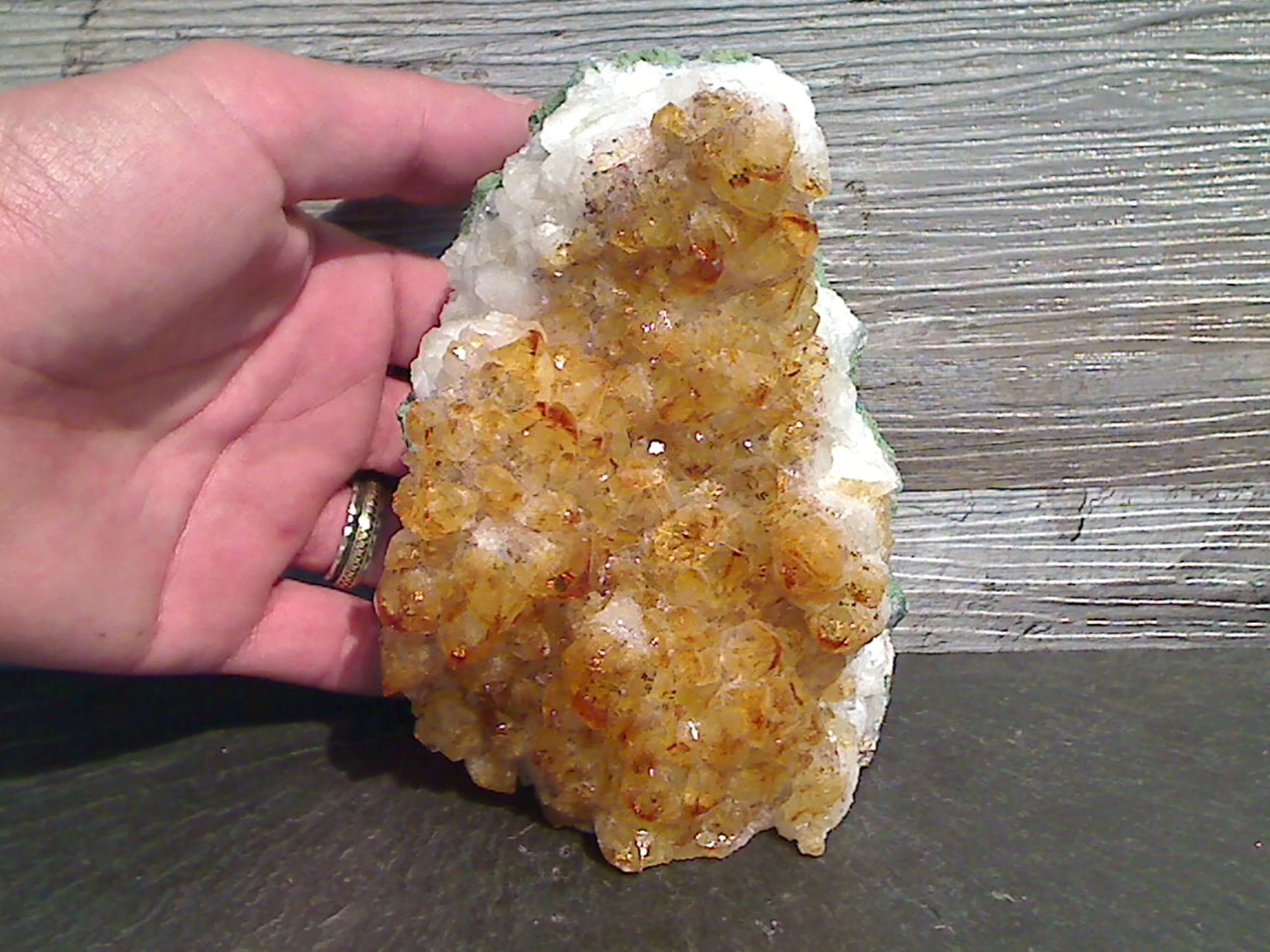 Citrine 5.5"H x 5.25"W x 2"D Cut Base Specimen