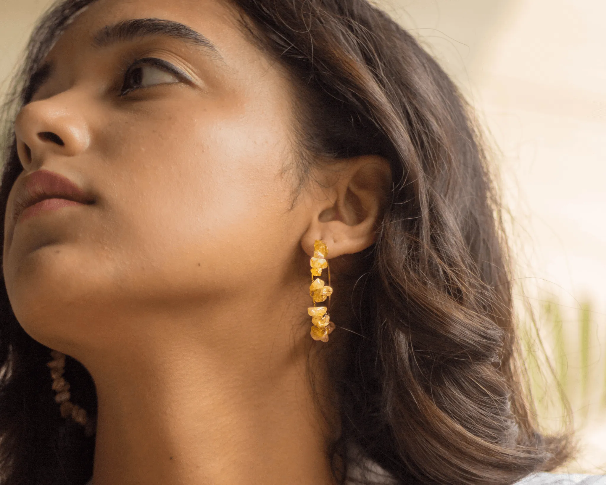 Citrine Hoop Earrings