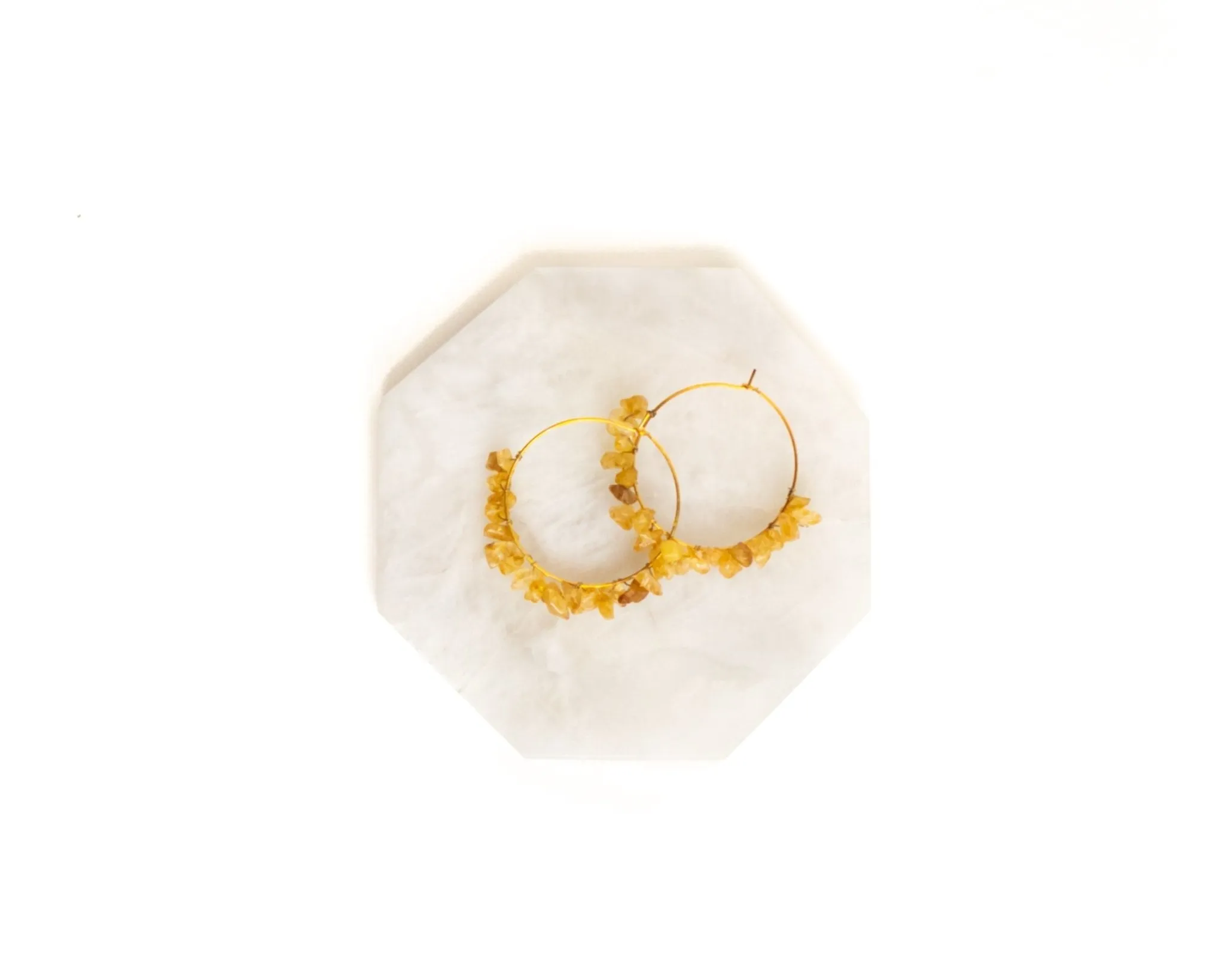 Citrine Hoop Earrings