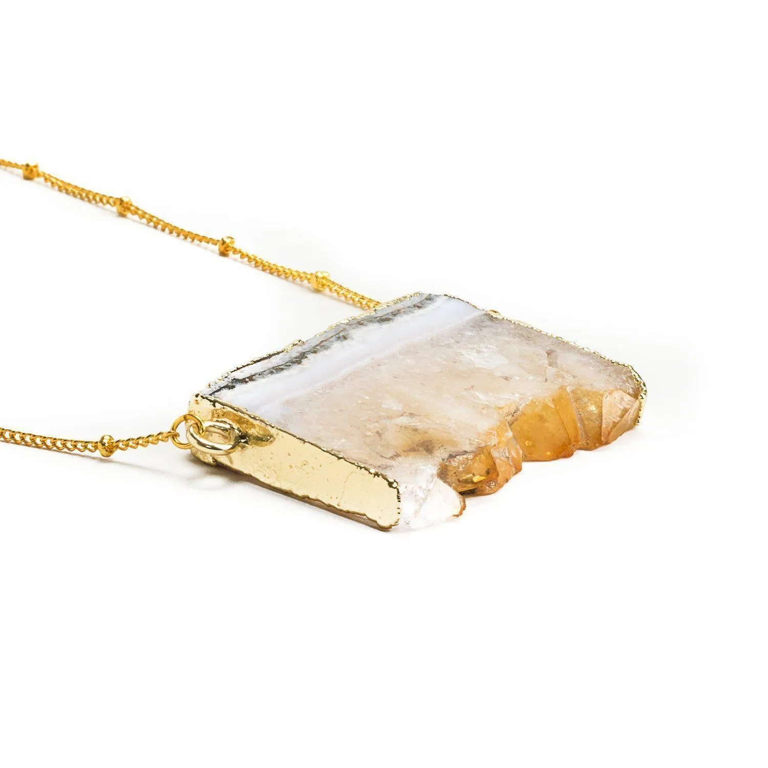 Citrine Slice Necklace