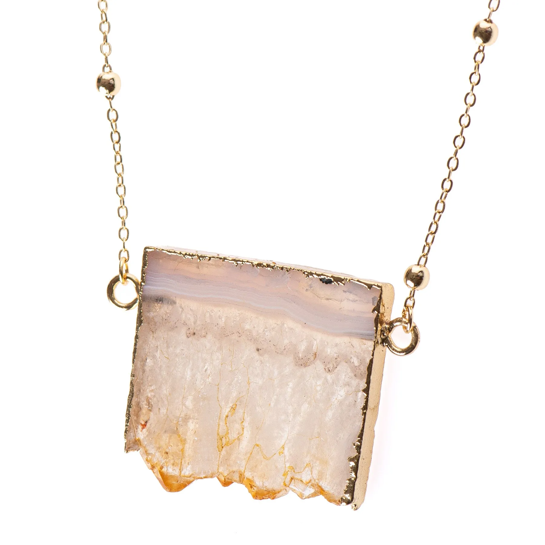 Citrine Slice Necklace