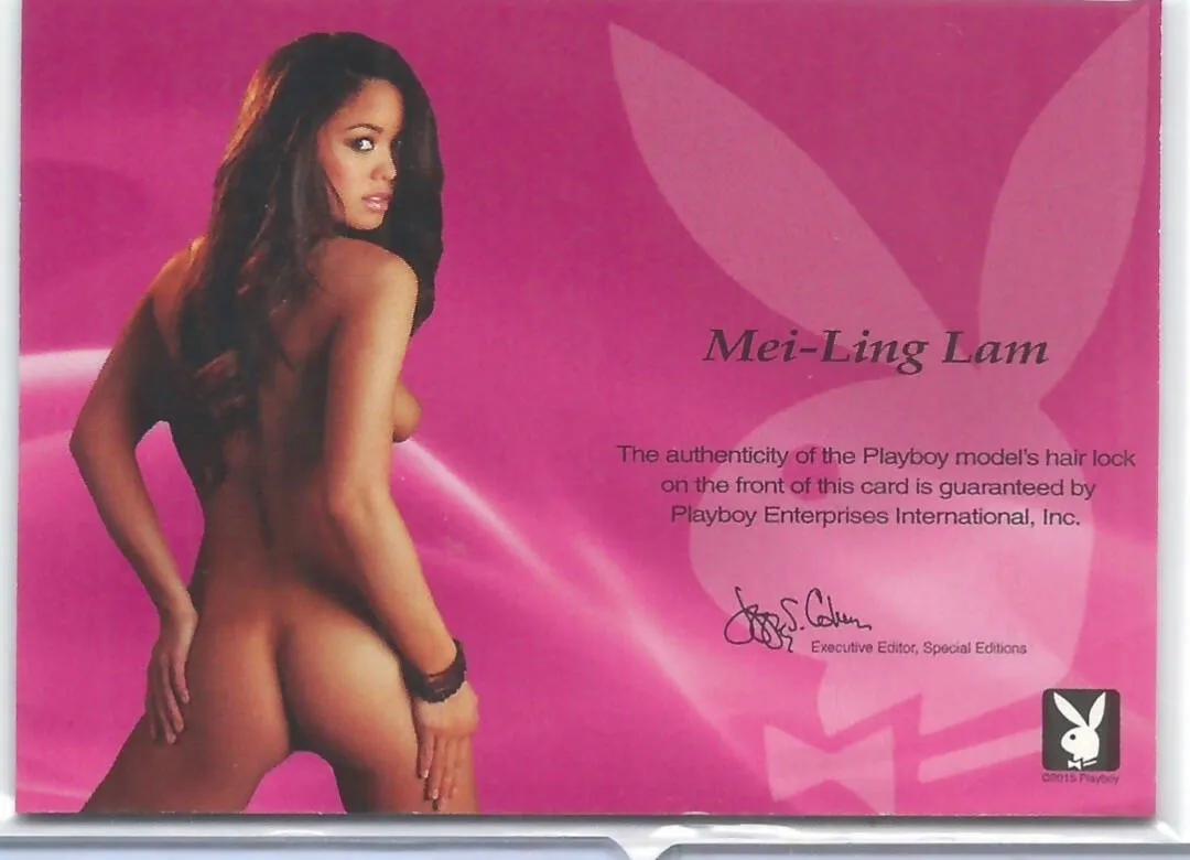 Copy of Playboy Centerfold Update 6 Mei-Ling Lam Spotlight Hair Locket Memorabilia Card