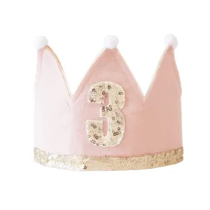 Crown 3rd Birthday Pink